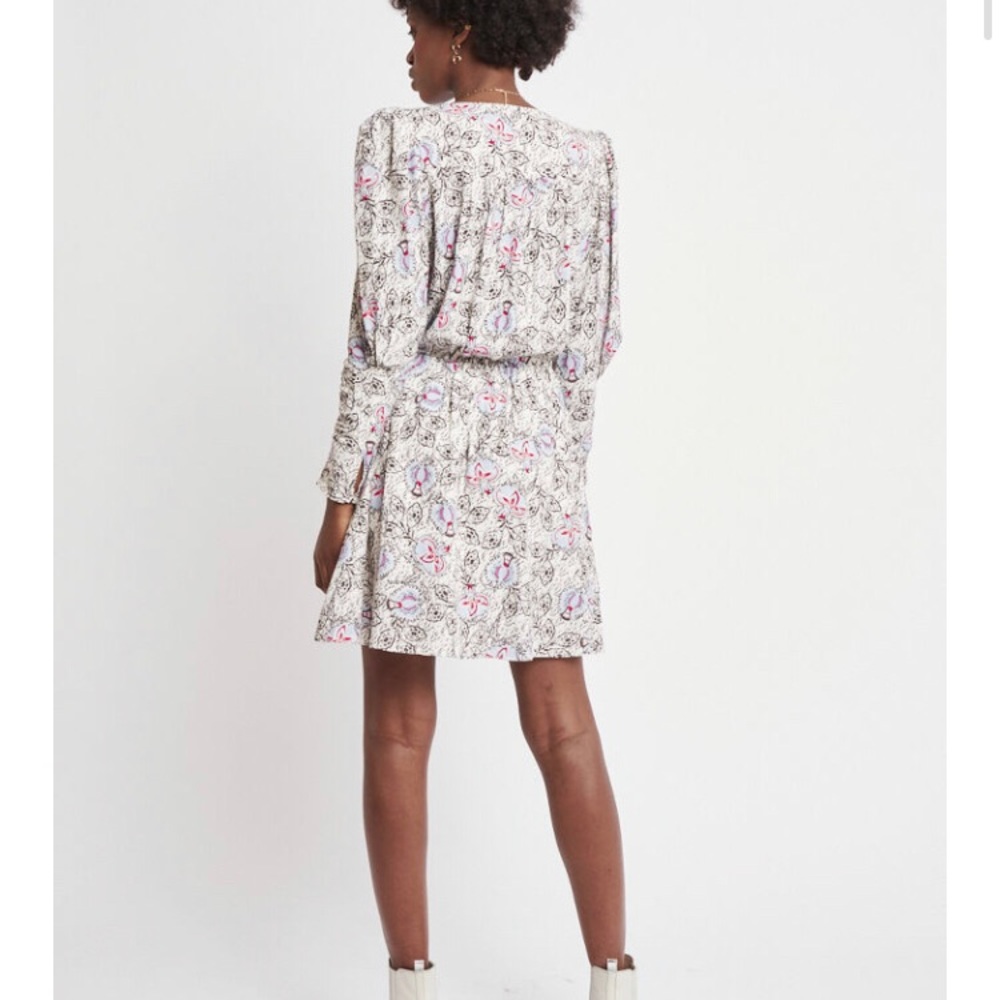 NWT Anthropologie Berenice Robe Courte Floral Midi Dress Grace Bay Print Size 38